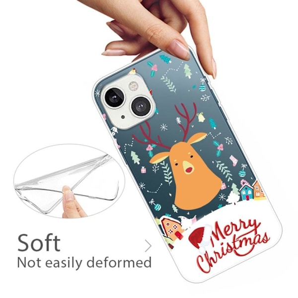Julfodral till iPhone 14 Plus - Julhjort multifärg