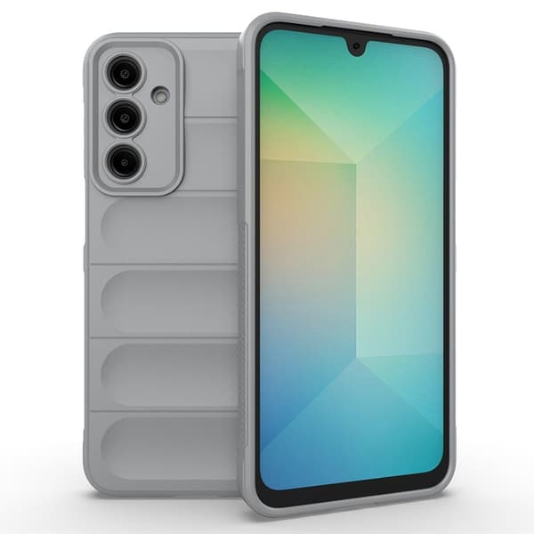 Mjukt greppformat Samsung Galaxy A56 skal - Ljusgrå Silvergrå