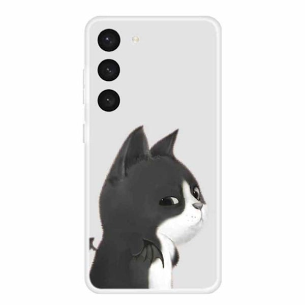 Deco Samsung Galaxy S23 Suojakotelo - Kissa White