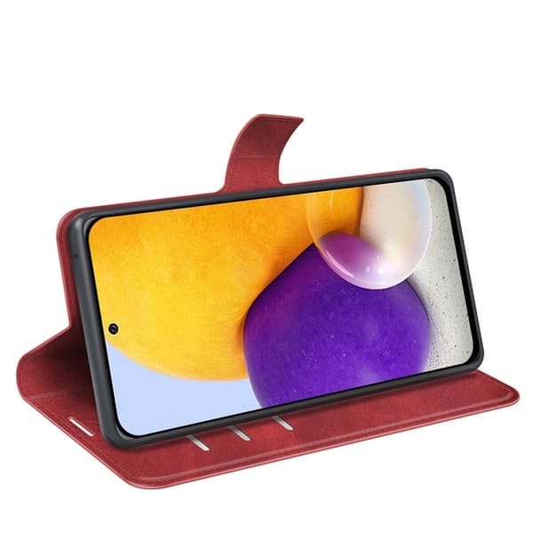 Læretui med Lommebok til Samsung Galaxy A73 - Rød Red
