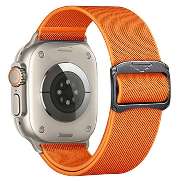 Nylonrem til Apple Watch Series 41mm - 40mm - 38mm Elastisk bånd - Orange Orange