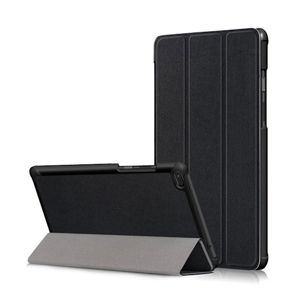 Lenovo Tab E8 tre-folds læder flip etui - Sort Black