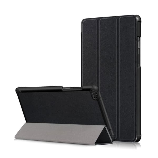 Lenovo Tab E8 tredubbelt läderfodral - Svart Svart