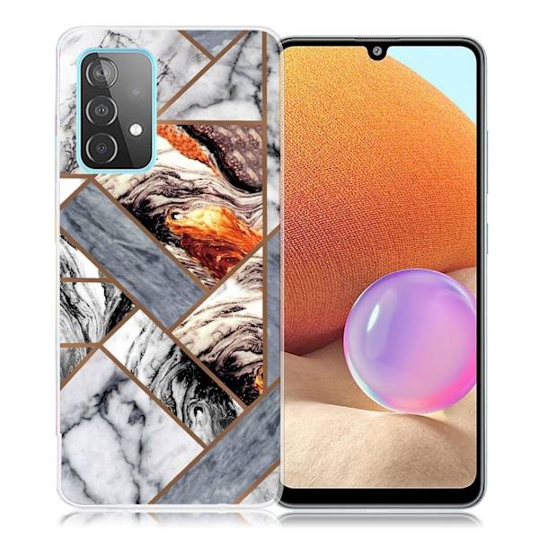 Marble design Samsung Galaxy A32 cover - Fragment Af Marmorfliser Multicolor