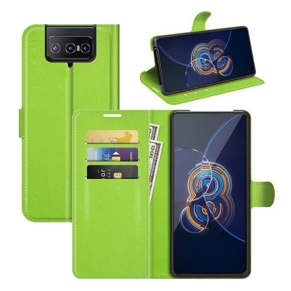 Klassisk Asus Zenfone 8 Flip flip etui - Grøn Green