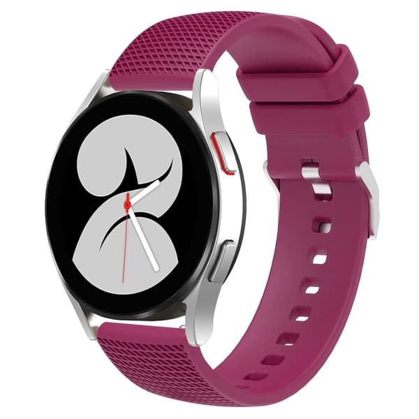 22 mm universal klockarmband i texturerat silikon - Mörklila Lila