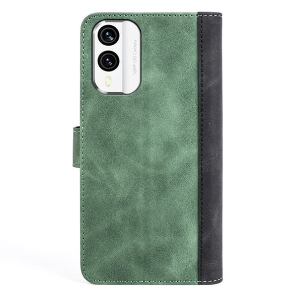 Tvåfärgat Nokia X30 fodral i läder - Grön Grön