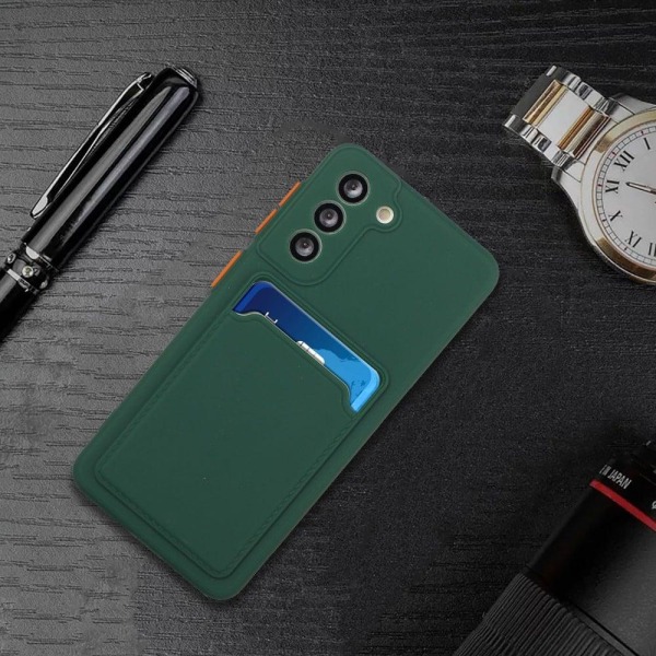 Samsung Galaxy S23 Plus skal med korthållare - Grön Grön