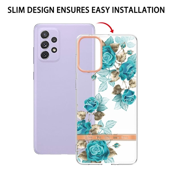 Supertyndt og slidstærkt softcover til Samsung Galaxy A73 - Blå Rose Blue