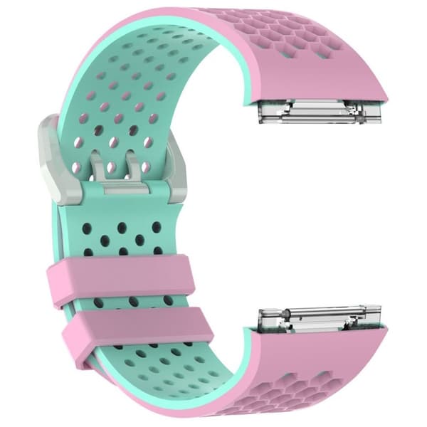 Fitbit Ionic Klokkereim laget av silikon - Rosa og grønn Multicolor