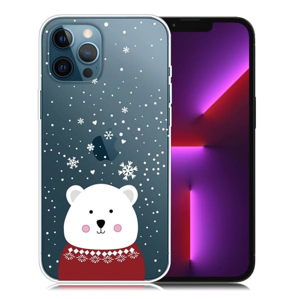 Joulu iPhone 13 Pro tapauksessa - Jääkarhu Multicolor