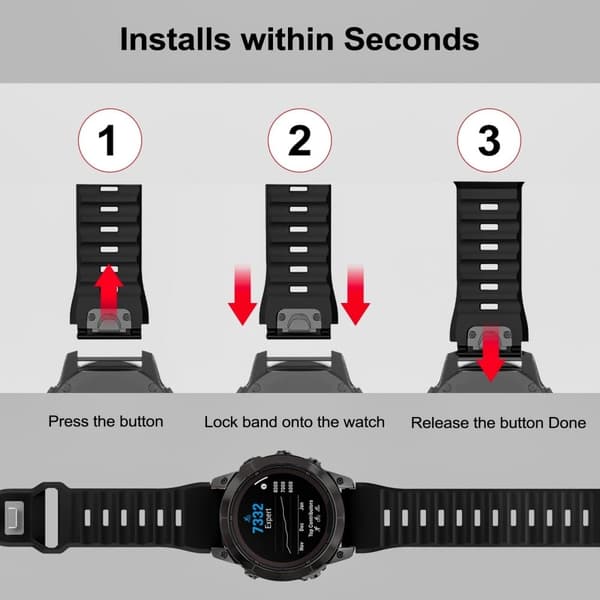 26mm silikoninauha Garmin Fenix 8 51mm / Enduro 3 / Enduro 2 Quick Release kellon hihna - Vihreä Green