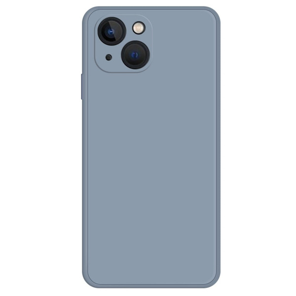 Avfasat gummerat fallskyddsfodral för iPhone 15 - Grå Blå Blå