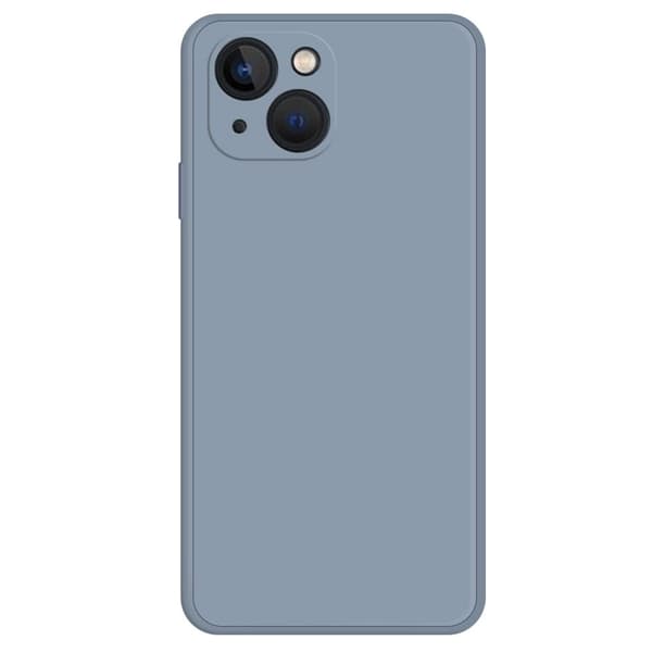 Avfaset gummiert anti-falldeksel for iPhone 15 - Gråblå Blue