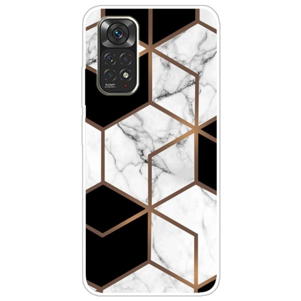 Marble Xiaomi Redmi Note 11 Pro 5G Etui - Marmor Terning i Black og Hvid White