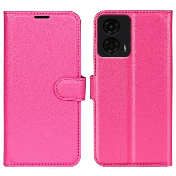 Klassisk Motorola Moto G24 flip etui - Rose Pink