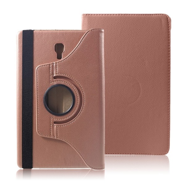 Samsung Galaxy Tab A 10.5 skyddsfodral syntetläder plast stående positioner - Rosenguld multifärg