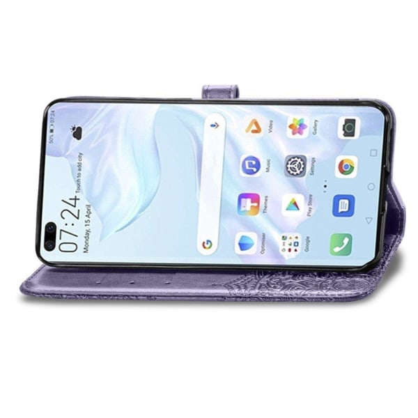 Mandala Huawei P40 Flip etui - Lilla Purple