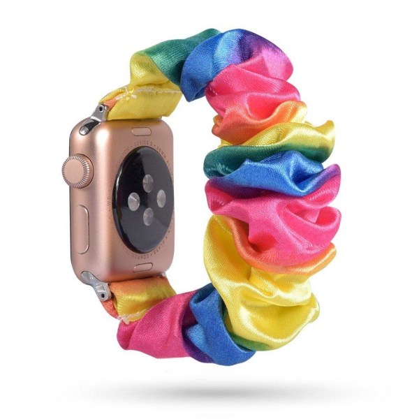 Apple Watch Series 5 44mm pattern cloth watch band - Pink / Blue Multicolor
