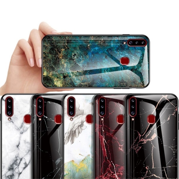 Fantasy Marmor Samsung Galaxy A20s skal - Vit Vit