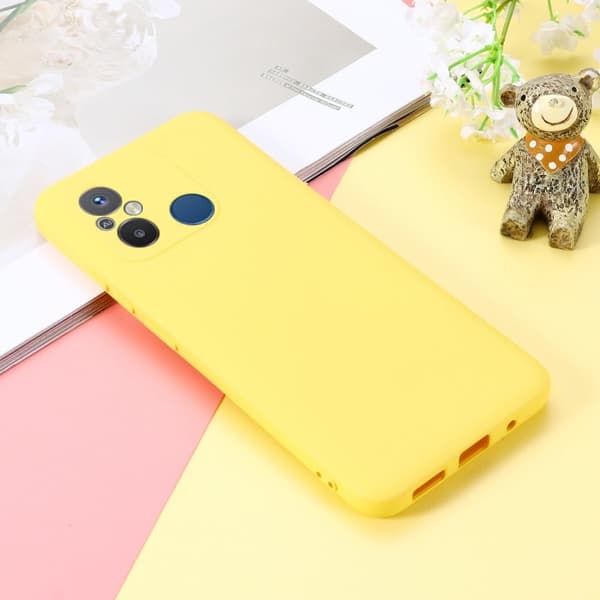 Matte Liquid silikone cover til Xiaomi Poco C55 / Xiaomi Redmi 11A - Gul Yellow