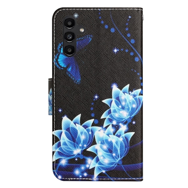 Wonderland Samsung Galaxy A24 4G Läppäkotelo - Sininen Perhonen Blue
