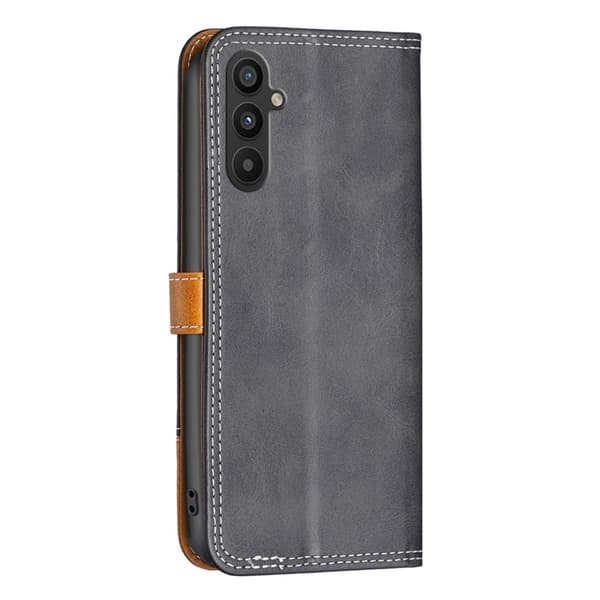 BINFEN tofarget læretui for Samsung Galaxy A34 5G - Svart Black