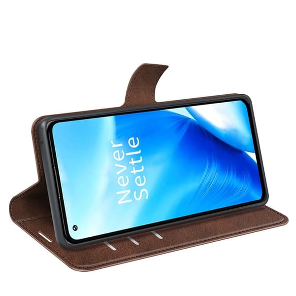 Læderetui med Pung til OnePlus Nord N20 5G - Brun Brown