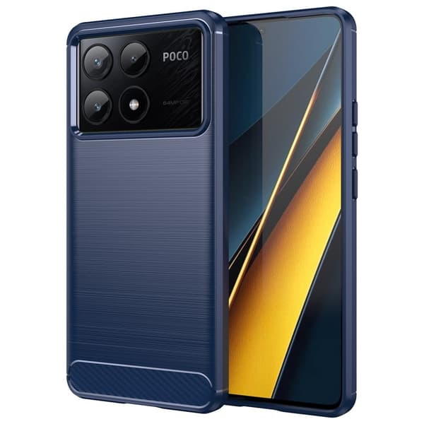 Carbon Flex Xiaomi Poco X6 Pro / Xiaomi Redmi K70E skal - Blå Blå