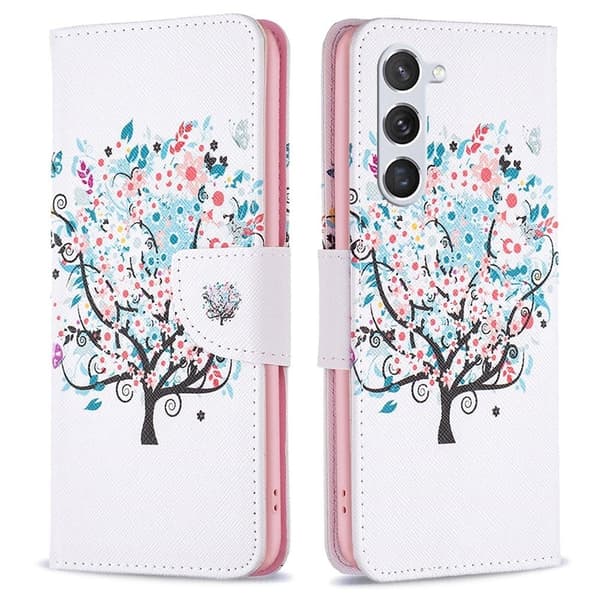 Wonderland Samsung Galaxy S23 Flip Etui - Blomst Træ Multicolor