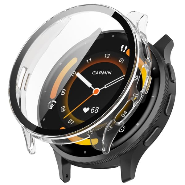 Garmin Venu 3S cover with tempered glass - Transparent White Vit