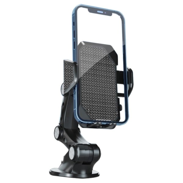 Universal suction cup base car mount phone holder Black