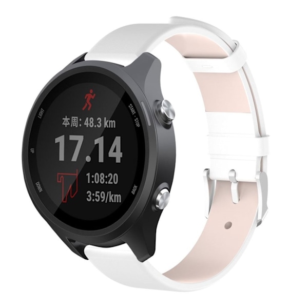 Garmin Forerunner 245 klockarmband i äkta läder - Vit Vit