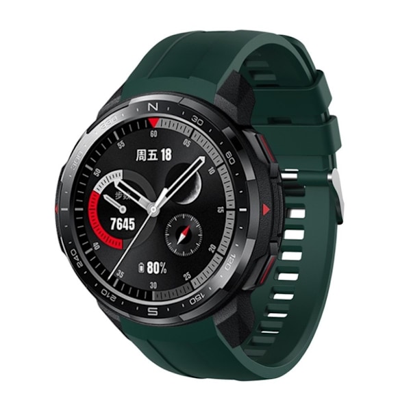 Honor Watch GS Pro silikoneurrem - Sortliggrøn Green