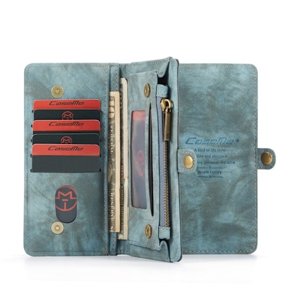 CaseMe iPhone 11 etui med lynlås & pung - Blå Blue
