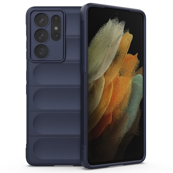 Blødt grebsformet cover til Samsung Galaxy S21 Ultra 5G - Blå Blue