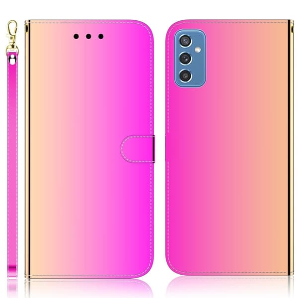 Mirror Samsung Galaxy M52 5G flip case - Ruusu Pink