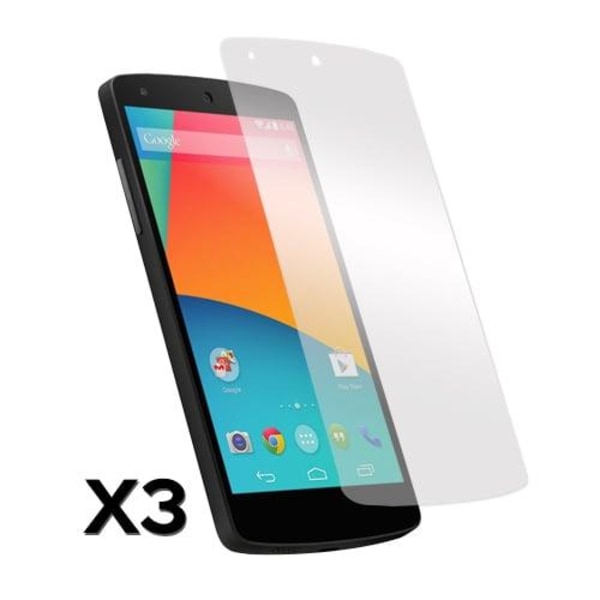 Google Nexus 5 Displayskydd (3 Stycken) Transparent
