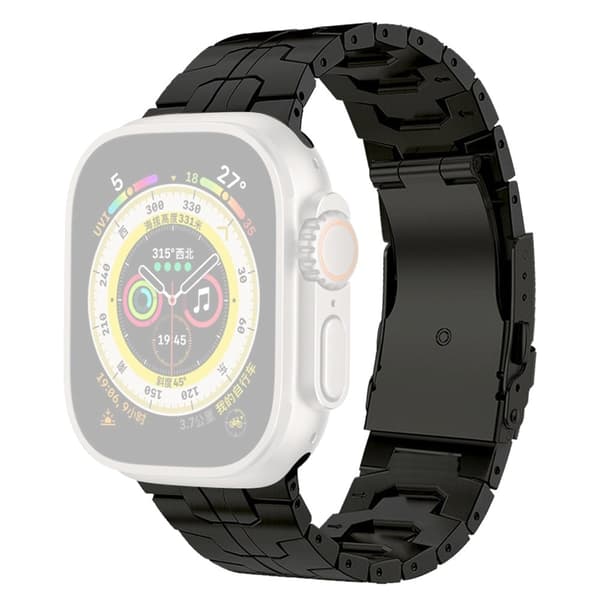 Apple Watch Series 8 (45mm) / Watch Ultra titanium stålrem - Sort Black