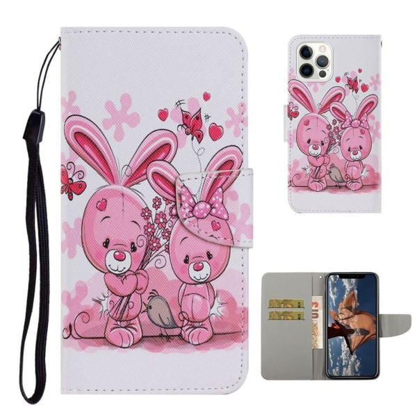 Wonderland iPhone 13 Pro flip etui - Kanin Pink