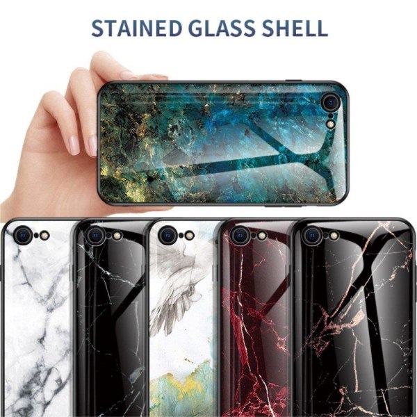 Fantasy Marble iPhone SE 2020 kuoret - Smaragdi Green