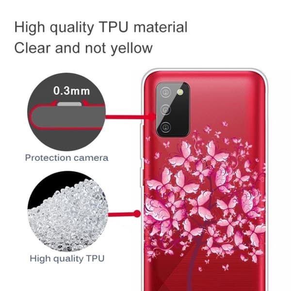 Deco Samsung Galaxy A03s Suojakotelo - Pinkki Flower Pink