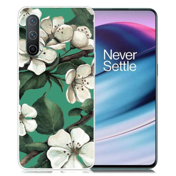 Deco OnePlus Nord CE 5G skal - Vit Blomma Vit