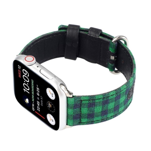 Apple Watch Series 6 / 5 40mm ristikkokuvioinen kellonauha - Vihreä / Musta Green