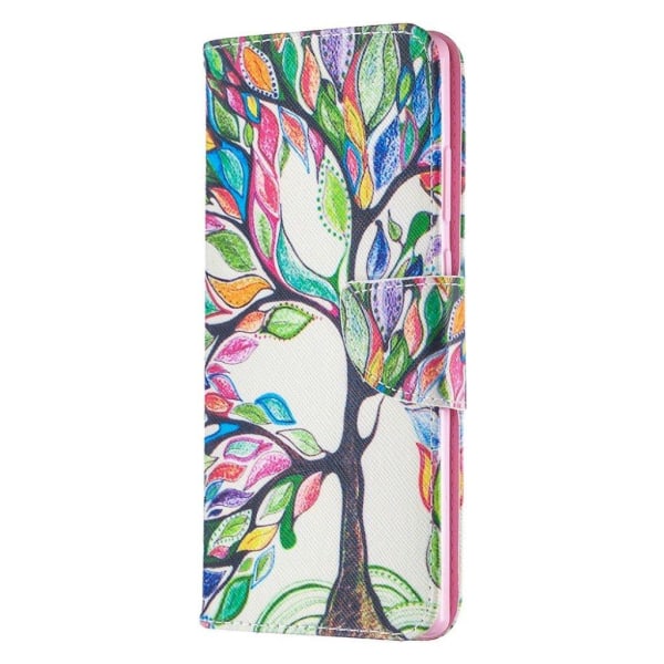 Wonderland Samsung Galaxy Note 20 Flip Etui - Farvet Træ Multicolor