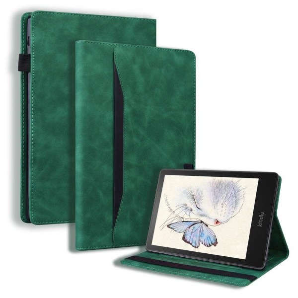Amazon Kindle Paperwhite 5 (2021) business stil PU læder flip ta Green