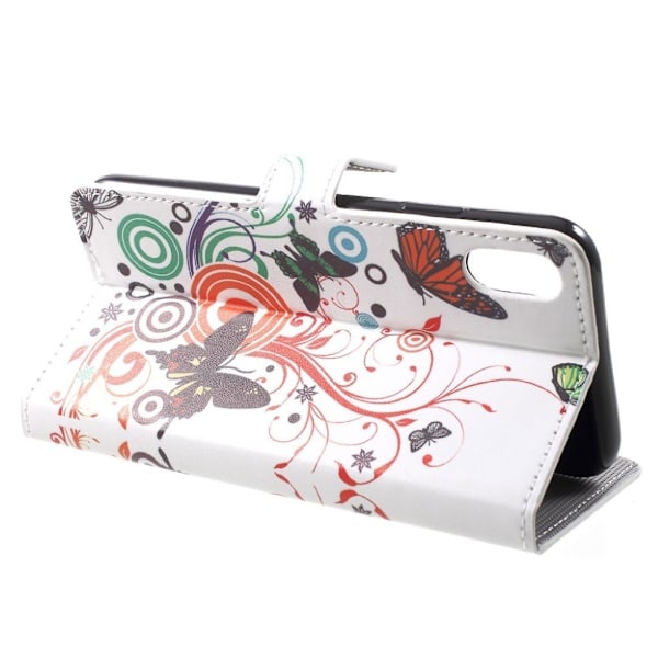 Butterfly läder iPhone Xs Max fodral - Flerfärgad multifärg