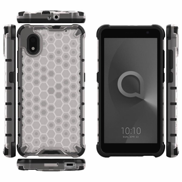 Bofink Honeycomb Alcatel 1b (2020) Etui - Grå Silver grey