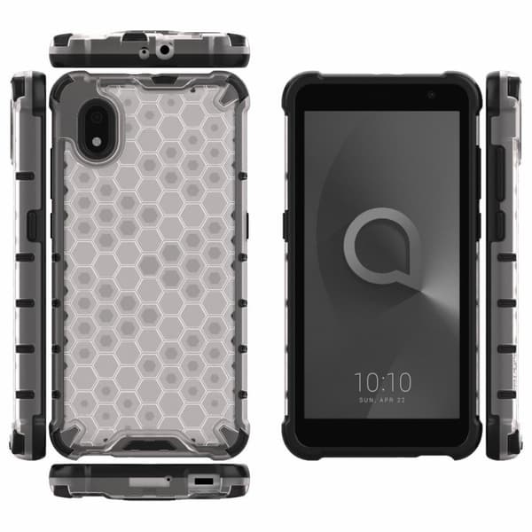 Bofink Honeycomb Alcatel 1b (2020) Suojakotelo - Harmaa Silver grey