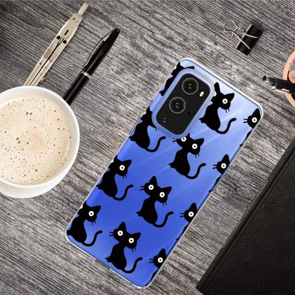 Deco OnePlus 9 Pro etui - sorte katte Black